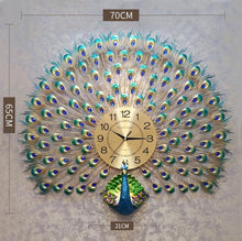 Load image into Gallery viewer, Large Peacock  Digital Wall Clocks - SallyHomey Life's Beautiful