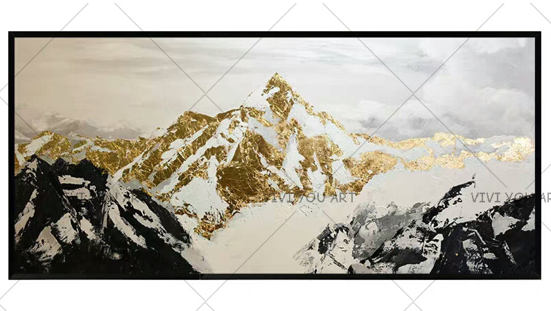   100% Hand Painted thick knife Oil Painting Canvas Landscape Painting Canvas Art Mountain Landscape Painting Abstract Art