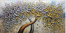 Load image into Gallery viewer, 100% Hand Painted  Knife Gold Tree Oil Painting On Canvas Large Palette 3D Paintings For Living Room Modern Abstract Wall Art Pictures