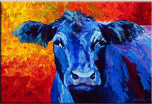 Load image into Gallery viewer, 100% Handpainted Modern Wall Art Pictures Blue Cow Pictures On Canvas Abstract Thick Oil Paintings For Wall Home Decorations