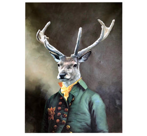 100% Hand Painted Personal Deer Head Art Painting On Canvas Wall Art Wall Adornment Pictures Painting For Living Room Home Decor