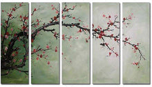 Load image into Gallery viewer, 100% Hand Painted  Plum Blossom Original Flowers Modern Home Decor Oil Painting Artwork Silver White Painting Hand pained