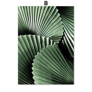 Green Monstera Banana Palm Leaf Wall Art Canvas Painting Nordic Posters And Prints Plants Wall Pictures For Living Room Decor - SallyHomey Life's Beautiful