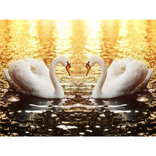 Load image into Gallery viewer, DIY 5D Diamond Painting Swan Animal Full Round Mosaic Cross Stitch Kit Diamond Embroidery Picture Rhinestone Wall Home Decor