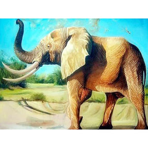 DIY 5D Diamond Painting Elephant Animal Diamond Embroidery Cross Stitch Kits Full Round Drill Mosaic Rhinestones Home Decor Gift