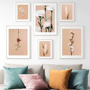 Nature Plant Reed Carnation Vintage Wall Art Canvas Painting Nordic Posters And Prints Wall Pictures For Living Room Home Decor - SallyHomey Life's Beautiful