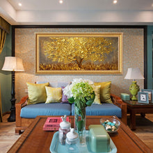 Load image into Gallery viewer, 100% Hand Painted Abstract Golden tree Oil Painting On Canvas Wall Art Frameless Picture Decoration For Live Room Home Deco Gift