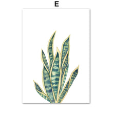 Load image into Gallery viewer, Monstera Cactus Leaves Tropical Plants Wall Art Canvas Painting Nordic Posters And Prints Wall Pictures For Living Room Decor - SallyHomey Life&#39;s Beautiful