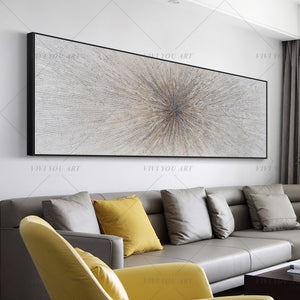   100% Hand Painted Laser Line Brown Abstract Painting  Modern Art Picture For Living Room Modern Cuadros Canvas Art High Quality
