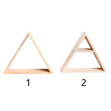 Load image into Gallery viewer, Decoration Living Room Wall Mounted Gift Triangle Shape Home Storage Rack Sundries Shelf Bedroom Ins Style DIY Natural Wood