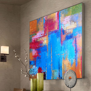   100% Hand Painted Bright Golden Gray Abstract Painting  Modern Art Picture For Living Room Modern Cuadros Canvas Art High Quality