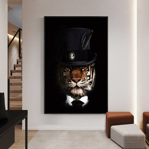 Modern Animal Canvas Art Wall Painting Print on Canvas Classy Tiger And lion Scandinavia Picture for Living Room Home Decoration - SallyHomey Life's Beautiful