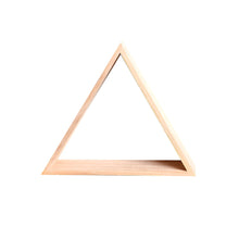 Load image into Gallery viewer, Decoration Living Room Wall Mounted Gift Triangle Shape Home Storage Rack Sundries Shelf Bedroom Ins Style DIY Natural Wood