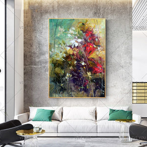 Abstract Wall Art Handpainted Oil Painting Beautiful Abstract Oil Paintings on Canvas Modern Art flower Pictures Home Decoration - SallyHomey Life's Beautiful