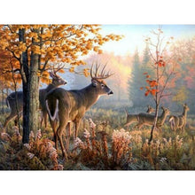 Load image into Gallery viewer, DIY 5D Diamond Painting Deer Diamond Embroidery Animals Cross Stitch Kits Full Round Drill Rhinestones Wall Art Home Decor Gift