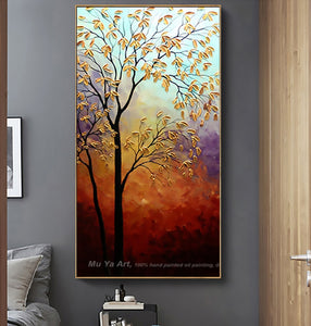 Decorativos picture landscape  tree canvas painting for living room home decor artwork cuadros decoracion salon moderno lienzos - SallyHomey Life's Beautiful