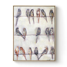 Load image into Gallery viewer, 100% Hand Painted Abstract Birds Art Oil Painting On Canvas Wall Art Frameless Picture Decoration For Live Room Home Decor Gift