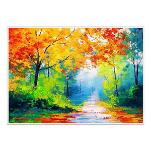 100% Hand Painted Abstract Colorful landscape Paintings On Canvas Wall Art Adornment Pictures Painting For Live Room Home Decor