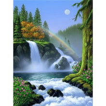 Load image into Gallery viewer, 5D Diamond Painting Cross Stitch Diy Waterfall Scenery Full Round Drill Landscape Diamond Embroidery Mosaic Wall Art Decor - SallyHomey Life&#39;s Beautiful