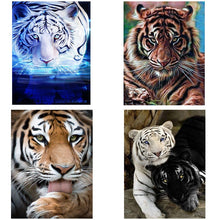 Load image into Gallery viewer, DIY Tiger 5D Diamond Painting Tiger Diamond Embroidery Animal Tiger Cross Stitch Full Round Drill Wall Art Home Decor Gift