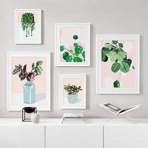 Green Radish Plant Grass Scandinavian Wall Art Print Canvas Painting Nordic Posters And Prints Wall Pictures For Living Room - SallyHomey Life's Beautiful