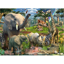 Load image into Gallery viewer, DIY 5D Diamond Painting Elephant Animal Diamond Embroidery Cross Stitch Kits Full Round Drill Mosaic Rhinestones Home Decor Gift