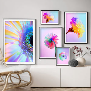 Chrysanthemum Carnation Colorful Flower Wall Art Canvas Painting Nordic Posters And Prints Wall Pictures For Living Room Decor - SallyHomey Life's Beautiful