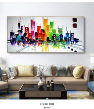 Load image into Gallery viewer, Large wall painting living room handmade modern landscape canvas paintings lienzos cuadros decorativos city abstract art acrylic - SallyHomey Life&#39;s Beautiful