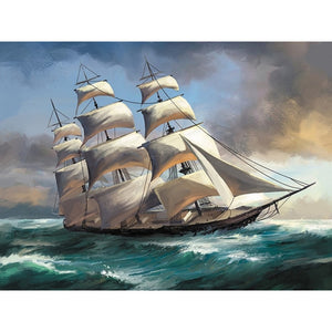 DIY 5D Diamond Painting Ship on Sea Diamond Embroidery Landscape Cross Stitch Kits Full Round Drill Rhinestone Mosaic Decor - SallyHomey Life's Beautiful