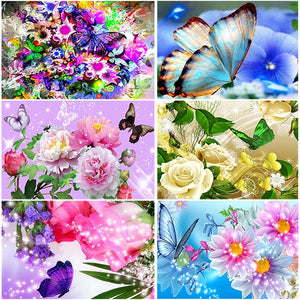 DIY 5D Diamond Painting Flower Butterfly Diamond Embroidery Animal Cross Stitch Kits Mosaic Full Round Drill Rhinestone Decorr - SallyHomey Life's Beautiful