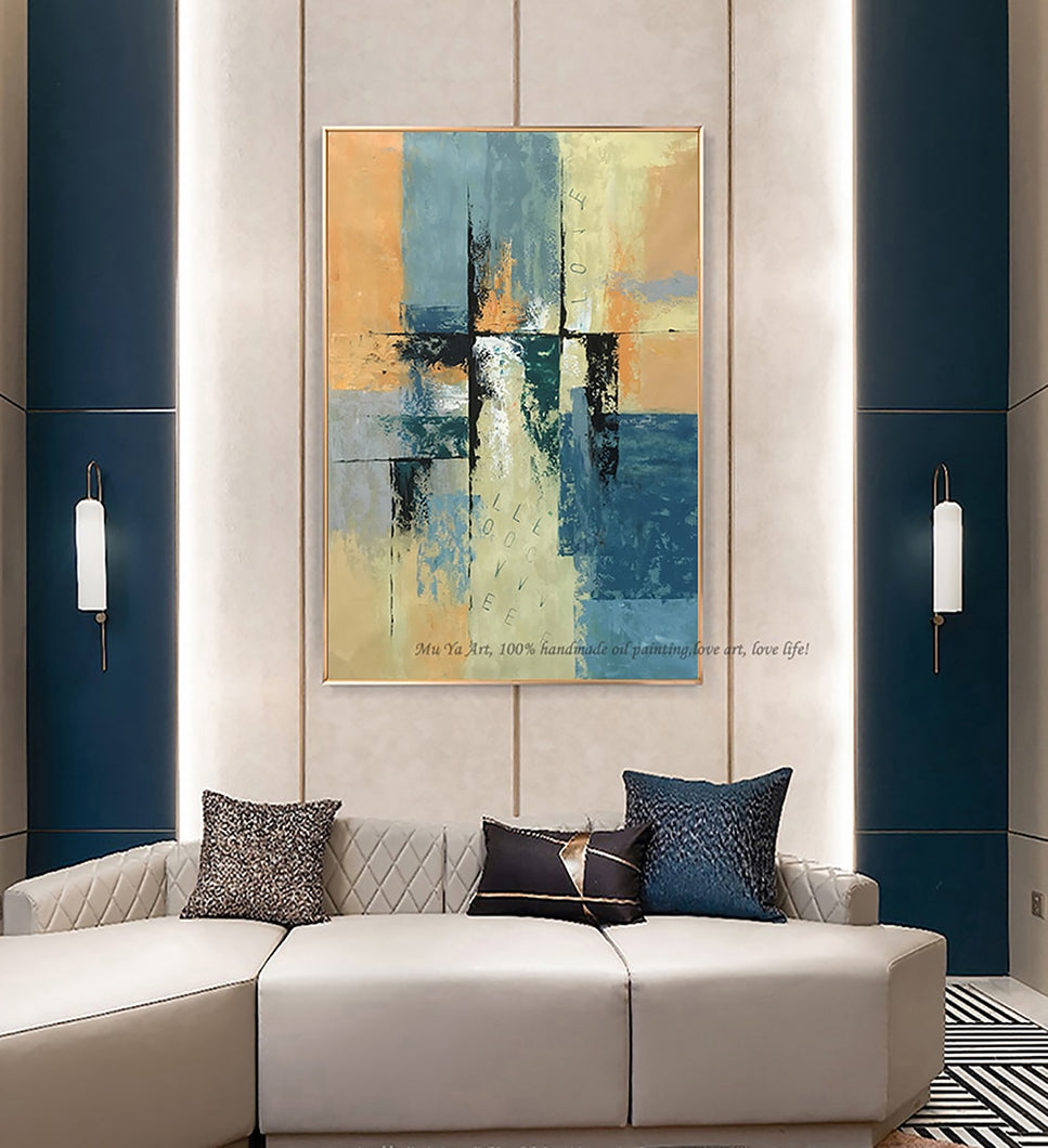 Oil painting original abstract art oil on canvas modern wall decor Abstract painting original for living room bedroom large - SallyHomey Life's Beautiful
