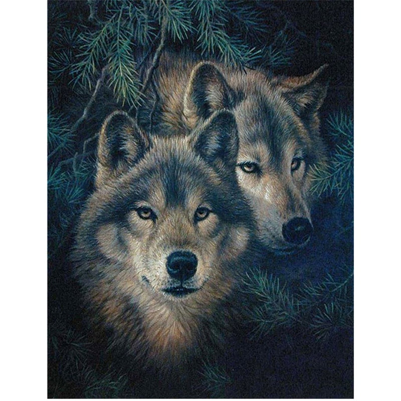 5D Diamond Painting Animal Wolf Diamond Embroidery For Children Hobby –  SallyHomey Life's Beautiful