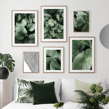 Load image into Gallery viewer, Green Monstera Banana Palm Leaf Wall Art Canvas Painting Nordic Posters And Prints Plants Wall Pictures For Living Room Decor - SallyHomey Life&#39;s Beautiful