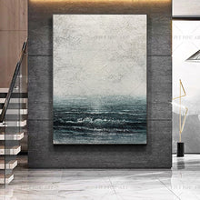 Load image into Gallery viewer, 100% Handmade Blue Sea Gray Abstract Painting  Modern Art Picture For Living Room Modern Cuadros Canvas Art High Quality