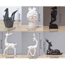 Load image into Gallery viewer, Strongwell Nordic Silence Face Figurine Animal Abstract Sculpture Resin Statue Decor Home Decoration Accessories Modern Art