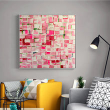 Load image into Gallery viewer, Handmade Canvas art wall decor painting for living room bedroom large modern abstract decorative pictures pink white artwork - SallyHomey Life&#39;s Beautiful