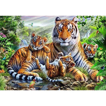 Load image into Gallery viewer, 5D Diamond Painting Tiger Full Round Drill Mosaic Diamond Embroidery Cross Stitch Animal rhinestones DIY Wall Sticker Decor Gift