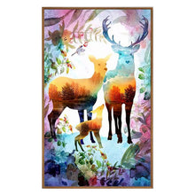 Load image into Gallery viewer, 100% Hand Painted Abstract Milu Deer Art Oil Painting On Canvas Wall Art Frameless Picture Decoration For Live Room Home Decor