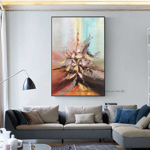 Abstract painting original artwork art modern oil on canvas oil painting vintage wall pictures for living room handmade acrylic - SallyHomey Life's Beautiful
