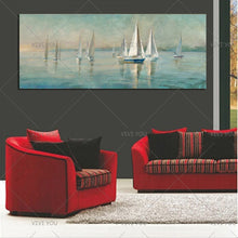 Load image into Gallery viewer,   100% Hand Painted   Sailboat on Canvas -Acrylic Abstract Landscape Paintings