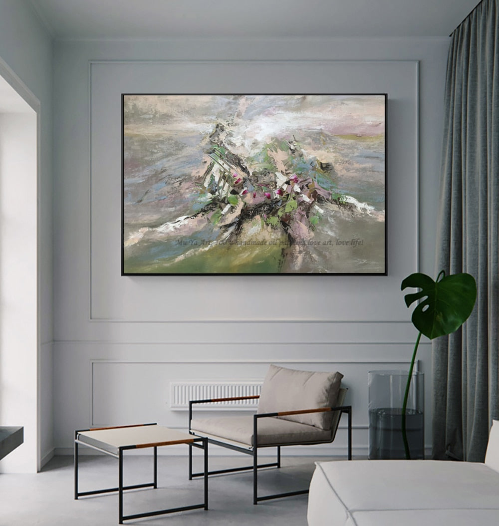 Abstract original art Oil painting original oil on canvas painting acrylic for bedroom living room modern wall decor home decor - SallyHomey Life's Beautiful