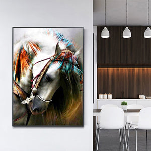 100% Hand Painted Abstract horse Art Oil Painting On Canvas Wall Art Frameless Picture Decoration For Live Room Home Decor Gift