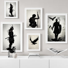 Load image into Gallery viewer, Armored Japanese Samurai Warrior Vintage Wall Art Canvas Painting Nordic Posters And Prints Wall Pictures For Living Room Decor - SallyHomey Life&#39;s Beautiful