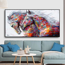 Load image into Gallery viewer, 100% Hand Painted Abstract Horse Art Oil Painting On Canvas Wall Art Frameless Picture Decoration For Live Room Home Decor Gift
