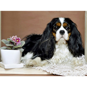 DIY 5D Diamond Painting Dog Animal Cross Stitch Kit Mosaic Diamond Embroidery Sale Full Round Drill Rhinestones Art Wall Decor - SallyHomey Life's Beautiful