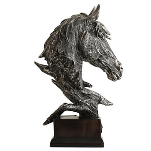 Horse Head Abstract Sculpture Miniature Figurine Home Decoration Accessories for Home Desk Statues for Decoration Horse Statue