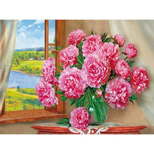 Load image into Gallery viewer, DIY 5D Diamond Painting Flower Arranging Rose Cross Stitch Landscape Diamond Embroidery Full Round Drill Rhinestone Home Decor