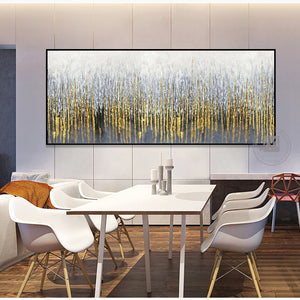 Abstract wall painting on canvas modern art decorative pictures for living room wall lienzos cuadros decorativos golden handmade - SallyHomey Life's Beautiful