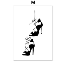 Load image into Gallery viewer, Fashion Sexy Girl High Heels Black White Wall Art Canvas Painting Nordic Posters And Prints Wall Pictures For Living Room Decor - SallyHomey Life&#39;s Beautiful