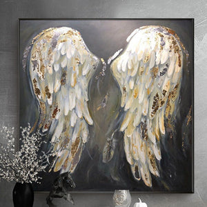 100% Hand Painted Abstract Wings Art Oil Painting On Canvas Wall Art Frameless Picture Decoration For Live Room Home Decor Gift
